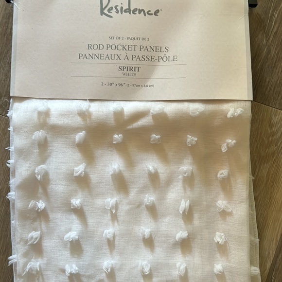 Set of 2 Rod Pocket Panels white NWT !! - Picture 4 of 5